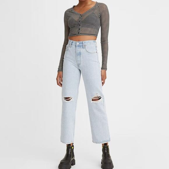 Levi's Denim - NWT Levi’s Ribcage Straight Ankle Jeans Womens 25 x 27 Light Wash Ojai 726930110